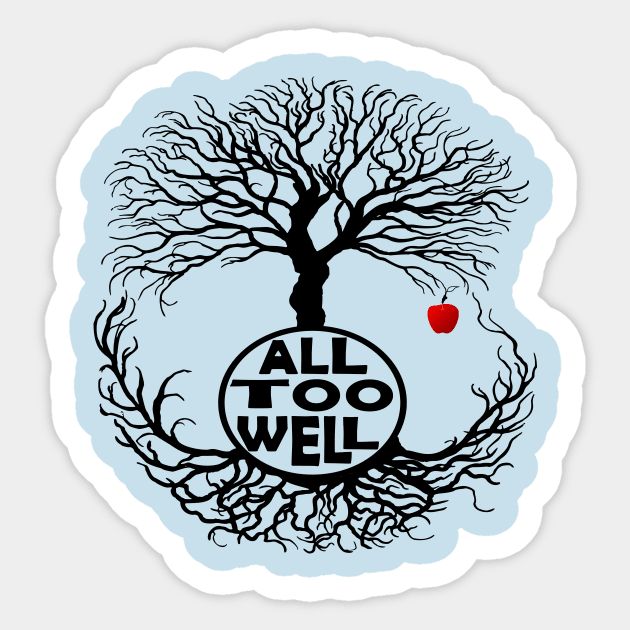 All Too Well : baobab tree and red apple Sticker by Rogamshop